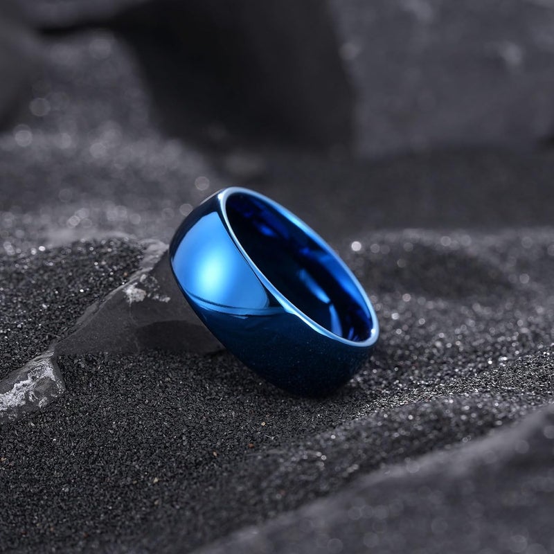 King Will Tungsten Carbide Wedding Band for Men Women Promise Rings for Couples Domed High Polish - Image 3